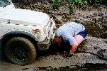 Paul B gets muddy